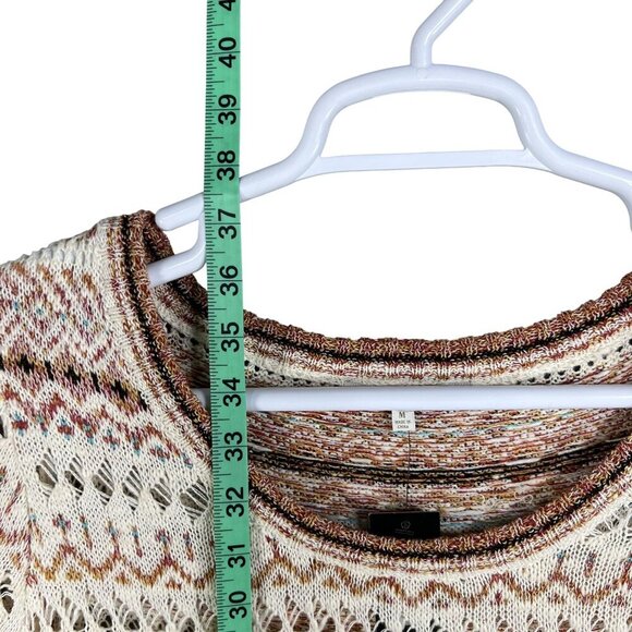 Miss Me NWT Women M Open Knit Sweater Dress Multicolor Aztec Pattern Long Sleeve - Picture 10 of 16